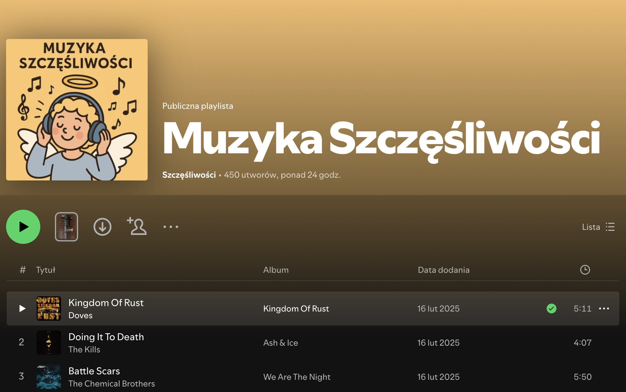 Muzyka Szczęśliwości - Spotify
